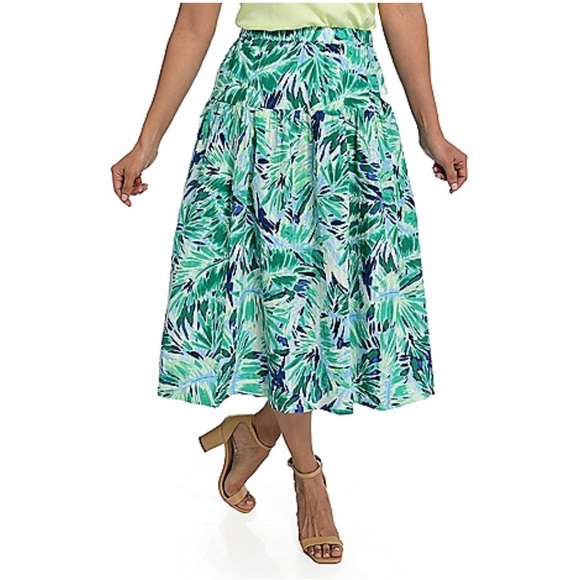 C&B Printed Midi Skirt sz Small 100% cotton - Picture 2 of 9